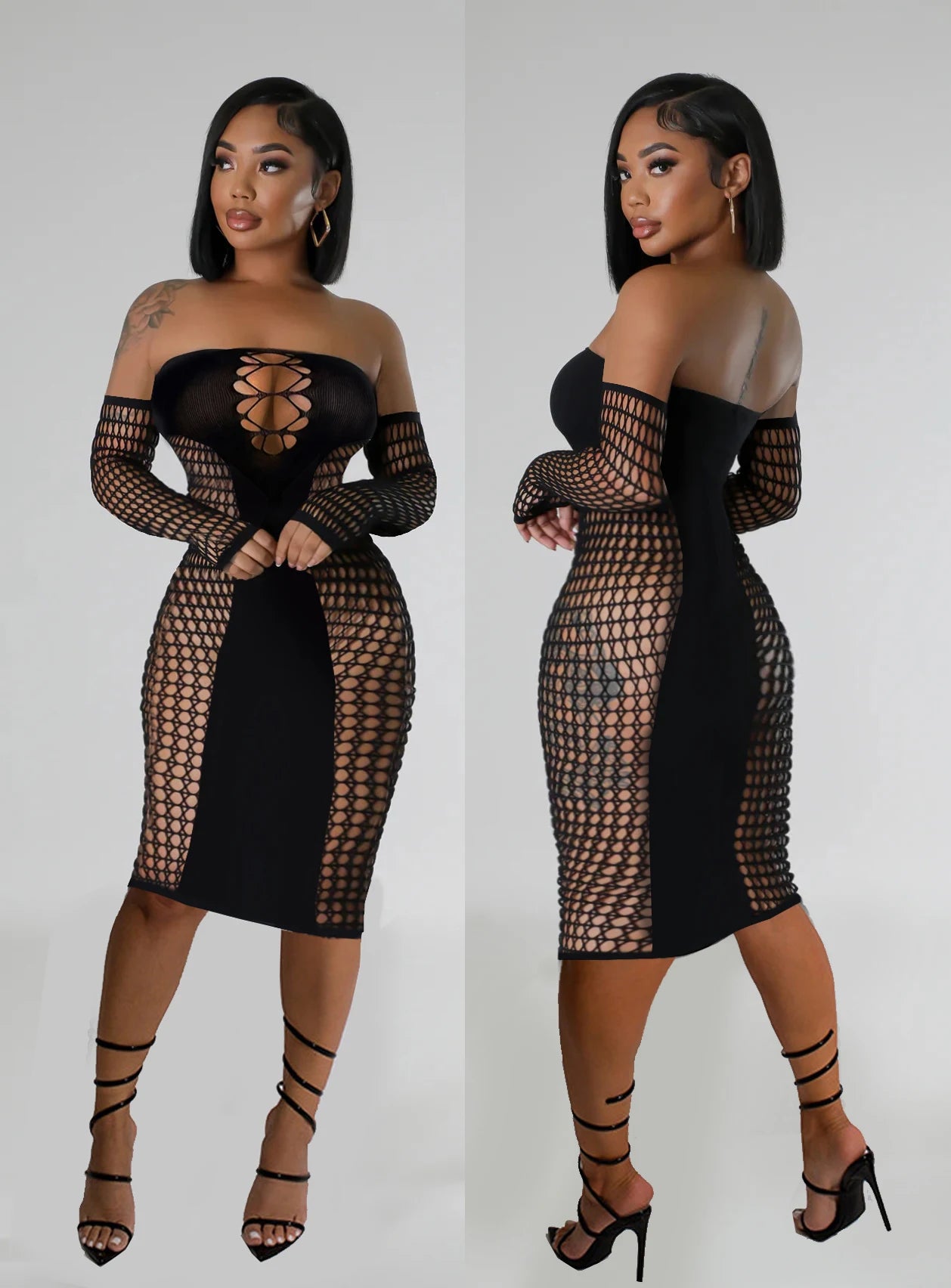 Vêtements de nuit sexy grande taille lingerie Babydoll Maille bowknot Floral Body Stocking Intimate Catsuit Jarretière Robe longue sexy jupe longue