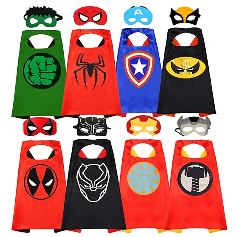 Capes de super-héros pour enfants de 3 à 10 ans, cadeaux pour garçons, Costumes habillés de dessin animé, fournitures de fête, cadeaux de pâques