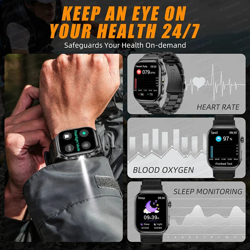 2025 nouvelle montre intelligente 2.04 pouces écran acide urique lipides sanguins composition corporelle cinq détecteurs 650mAh sport HD appel montre intelligente