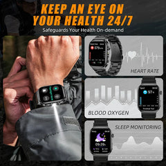 2025 nouvelle montre intelligente 2.04 pouces écran acide urique lipides sanguins composition corporelle cinq détecteurs 650mAh sport HD appel montre intelligente