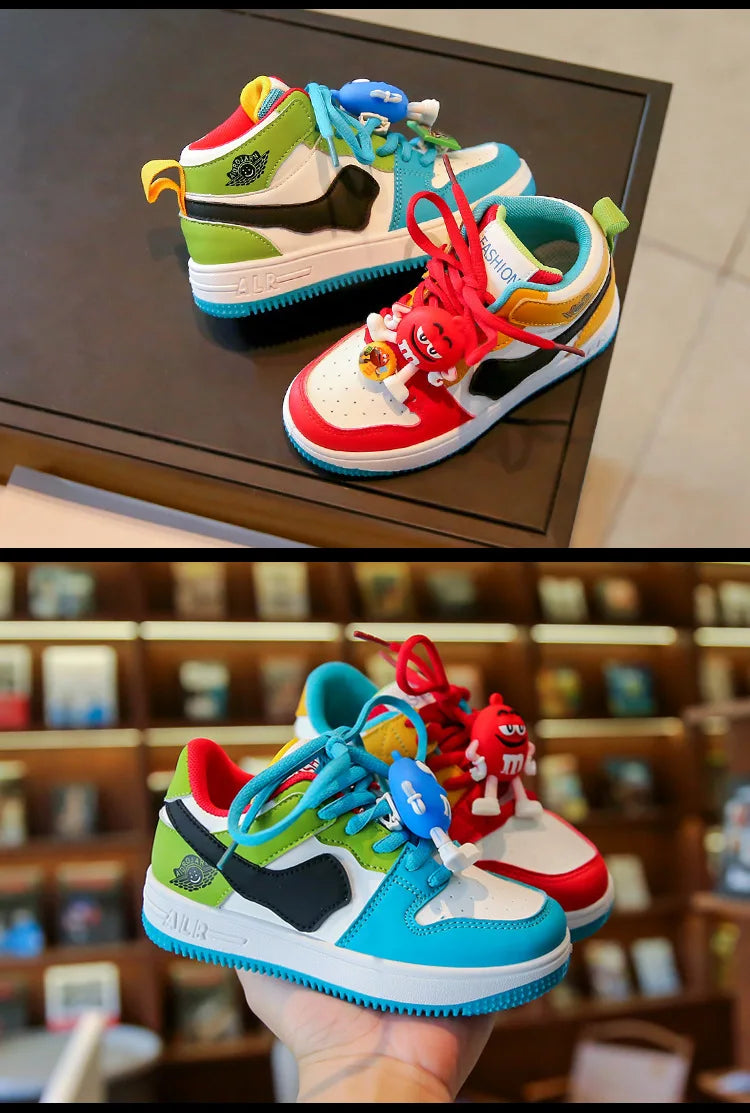 Nouveaux enfants chaussures décontractées quatre saisons enfants unique Sneaker canards mandarins basket-ball chaussures de sport garçons filles Sneaker conseil chaussures