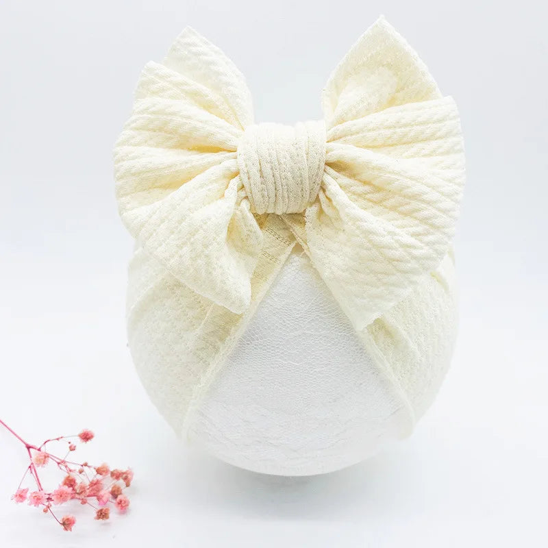 Chapeaux noués pour bébé fille, Bonnet avec nœud, Turban pour bébé, accessoires de tête pour nouveau-né, chapeau d'hiver, Bonnet chaud pour mère et enfant