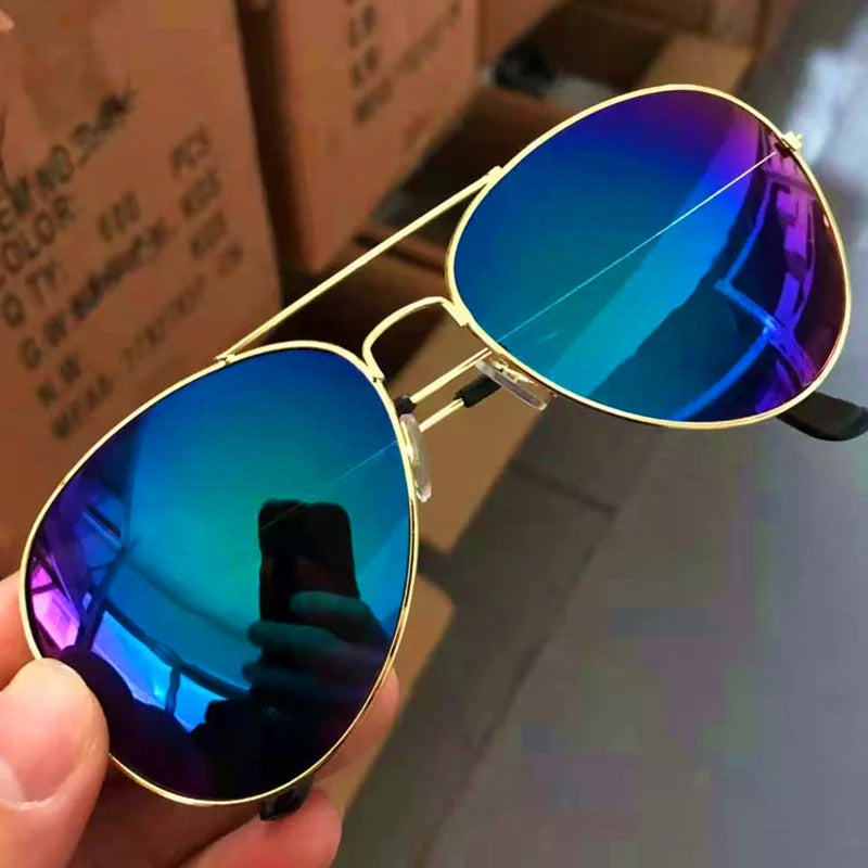 Vintage sunglasses for men and women, metal frame, fashionable shades, for outdoor sports, new 2024 collection