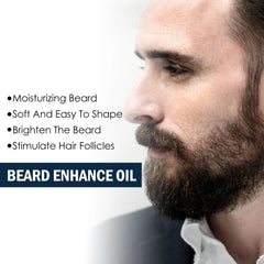 Huile de soin pour barbe, hydratante, adoucissante, nourrissante, brillante, nourrissante, épaississante, pour le toilettage et le soin de la barbe pour hommes