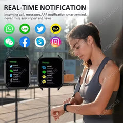 Nouvelle montre intelligente 2.01 pouces HD affichage réponse faire appel Message vue Modes de Sport bricolage cadran prévisions météorologiques pour hommes femmes