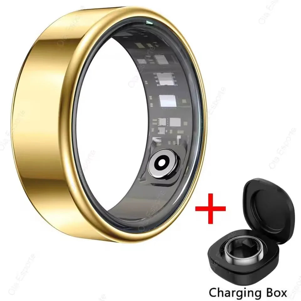 Smart blood pressure ring, sleep health monitoring, multisport mode, IP68 waterproof smart ring, remote care for men and women