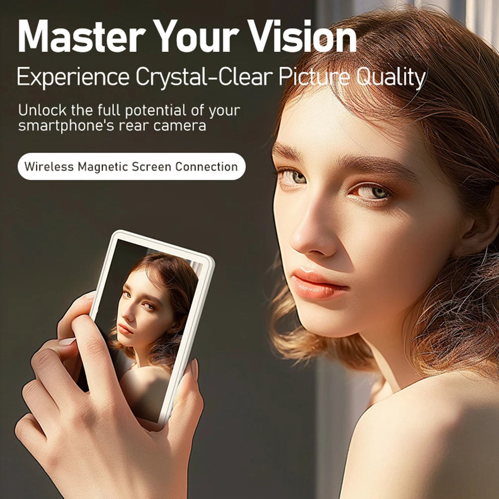 Smartphone moniteur magnétique écran projecteur téléphone caméra arrière Selfie pour Vlog enregistrement vidéo en direct pour Android iPhone