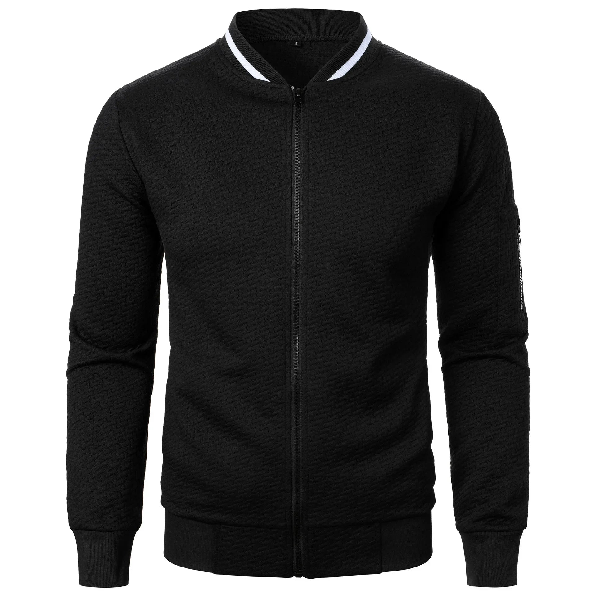 Veste de Baseball pour hommes, Streetwear, nouvelle mode d'automne, vestes décontractées de couleur unie pour hommes, manteau en tissu Jacquard pour hommes