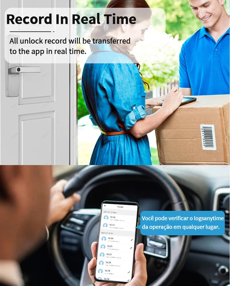 Serrure de porte intelligente pour maison et appartement, caméra d'Arabie Saoudite, WiFi