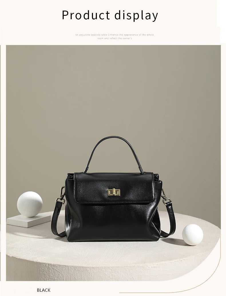 Sac fourre-tout en cuir de vachette véritable pour femme, sac à main en cuir souple pour femme, sacs à bandoulière à la mode, designer de luxe, initié féminin