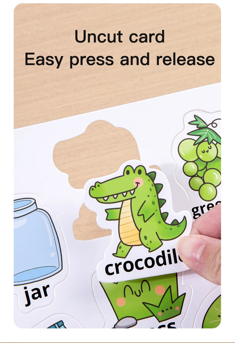Livre silencieux pour bébés, jouet éducatif, apprentissage précoce, reconnaissance des couleurs avec Velcro, bâton réutilisable, Pages de pelage, jeu interactif