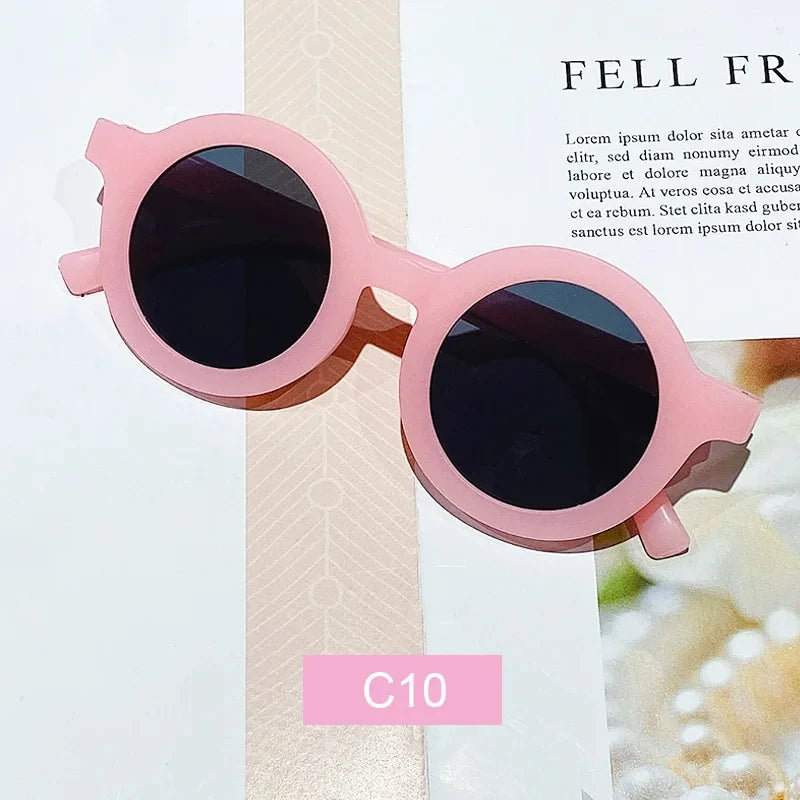 Lunettes de soleil tendance pour enfants de 1 à 8 ans, verres dépoli et décoratifs