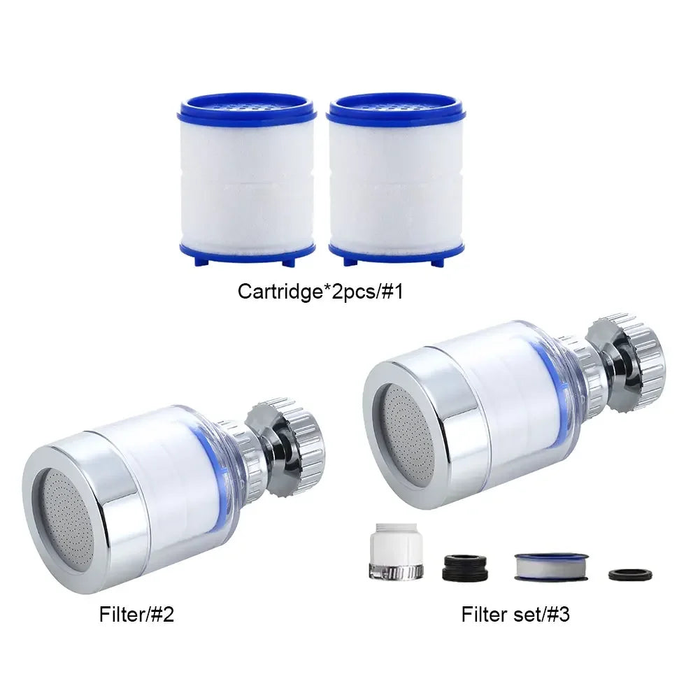 Filtres de robinet rotatifs à 360 degrés, support de barboteur anti-éclaboussures pour la cuisine domestique, salle de bains, purificateur de filtre de nettoyage d'eau