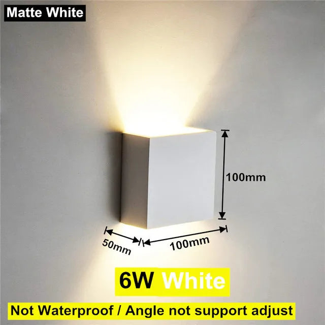 LED 6 W/12 W extérieur étanche IP65 applique murale porche jardin applique et intérieur chambre salon décoration éclairage lampe