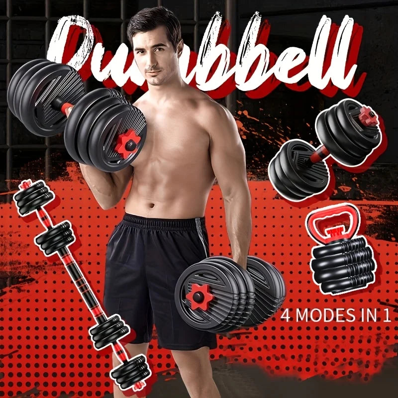 Ensemble d'haltères à poids réglable 4 en 1 22 lb – Équipement de gymnastique domestique multifonction pour hommes et femmes – Haltère convertible, Kettlebell