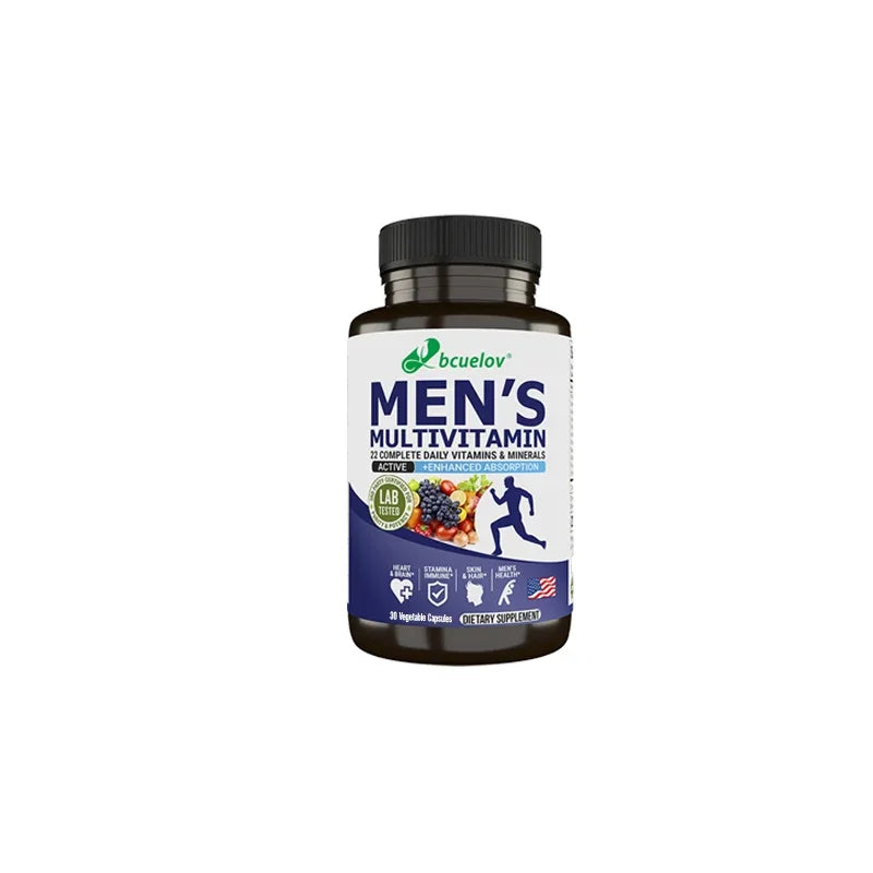 Bcuelov Suppléments vitamines et minéraux pour hommes – 26 combinaisons pour soutenir la santé immunitaire globale, végétalien
