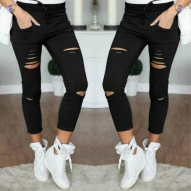Jean déchiré pour femmes femmes grande taille pantalon déchiré pantalon crayon extensible Leggings femmes jean femme jean
