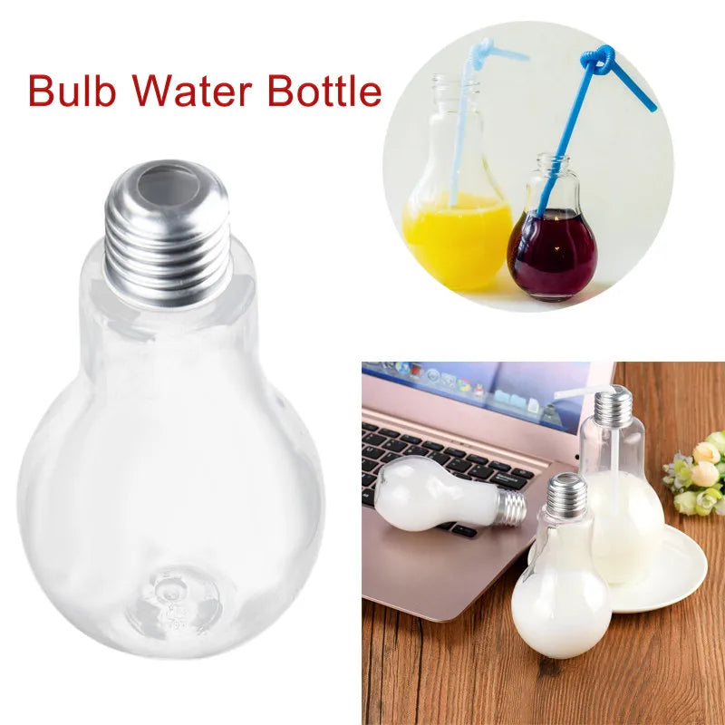 Bouteille d'eau créative d'été, petite gourde mignonne, à la mode, ampoule de jus de lait, anti-fuite, bouteilles portables mignonnes