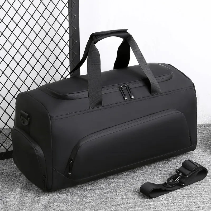 Sac de sport, sac à main de grande capacité, sac polochon de voyage portable, multi-compartiments avec rangement de chaussures, parfait pour les vacances, la salle de sport