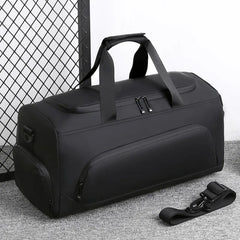 Sac de sport, sac à main de grande capacité, sac polochon de voyage portable, multi-compartiments avec rangement de chaussures, parfait pour les vacances, la salle de sport