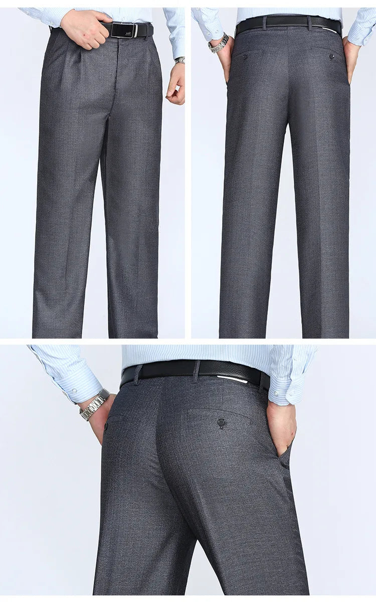 Men's trousers, men's clothing, men's pants, high-waisted trousers, spring/summer trousers, British streetwear style, casual office trousers