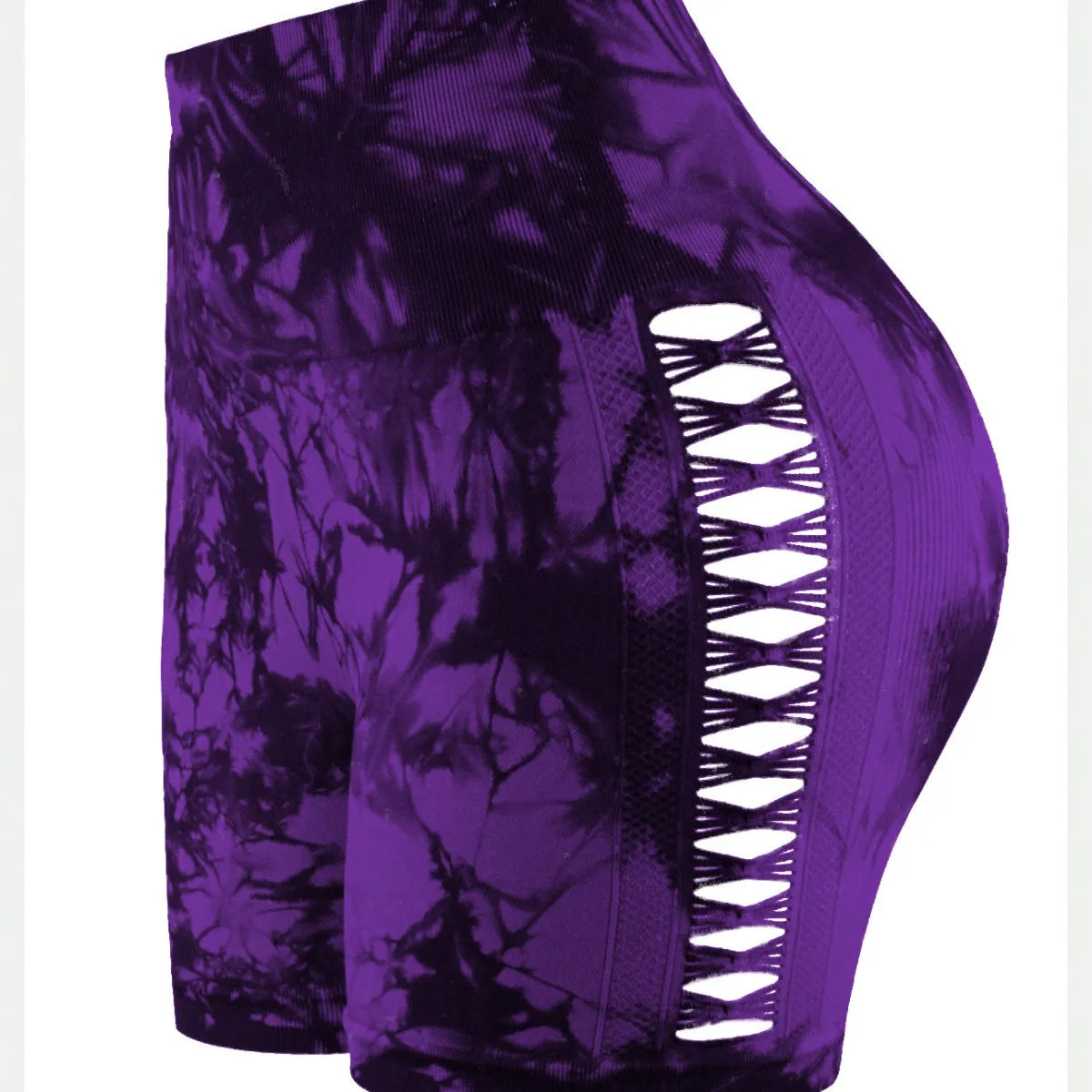 Pantalon de Fitness sans couture teint par nouage pour femmes, taille haute et levage des hanches, short serré de sport, course à pied, Sexy, pêche, Fitness, Yoga