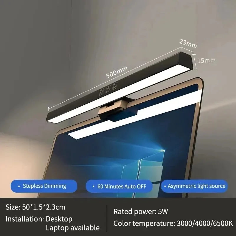 LED lampe de bureau moniteur barre lumineuse PC ordinateur écran réglable lumière 33 cm 50 cm bureau étude lecture lampe de Table suspendue alimenté par USB