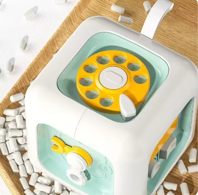Jouets éducatifs Montessori 6 en 1, planche sensorielle occupée, compétences de pratique pour bébé, Cube de tiroir, jouets éducatifs Fidget pour fille et garçon