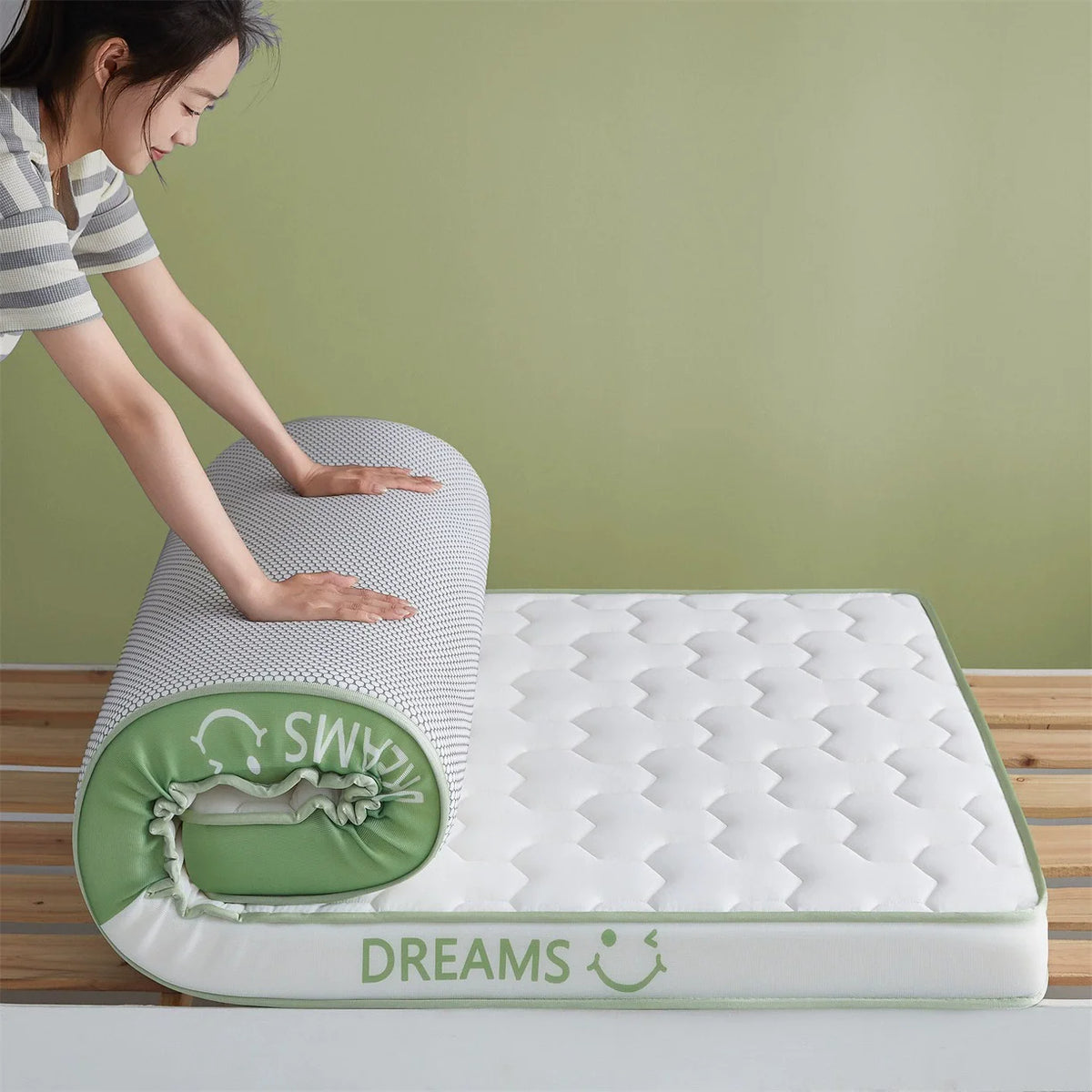 Memory foam latex mattress, for home use, extra thick single/double bed, for student dormitory, tatami floor