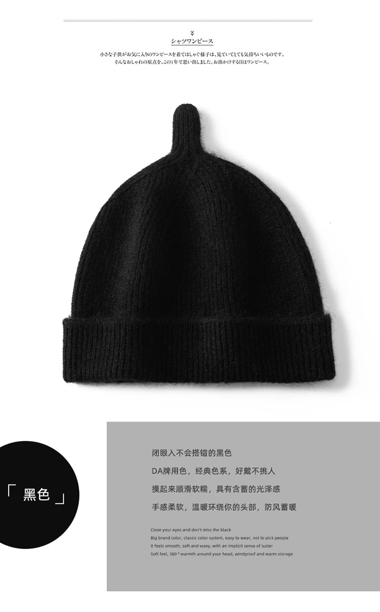Garder au chaud chapeau d'hiver pour enfants unisexe tricot casquette enfants 100% cachemire Skullies chapeaux pour garçons Bonnet filles casquettes accessoires