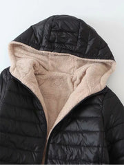 Nouvelle édition coréenne mi-longue à capuche femmes vestes automne hiver mi-longue bureau coton manteaux chaud agneau polaire Parkas
