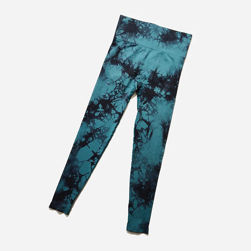 WAREBALL nouveau cravate colorant pantalons de Yoga Leggings de gymnastique femmes sans couture taille haute Push Up Sport collants Fitness entraînement Leggins
