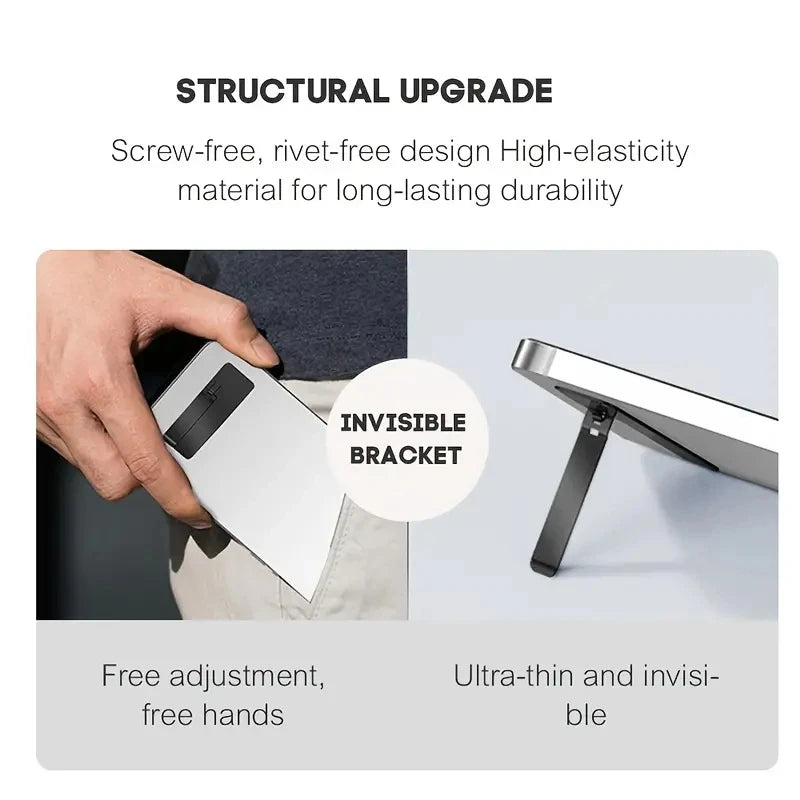 Support pour smartphone, béquille portable pour téléphone portable, support de téléphone pliable, béquille de téléphone en acier inoxydable, universel réglable
