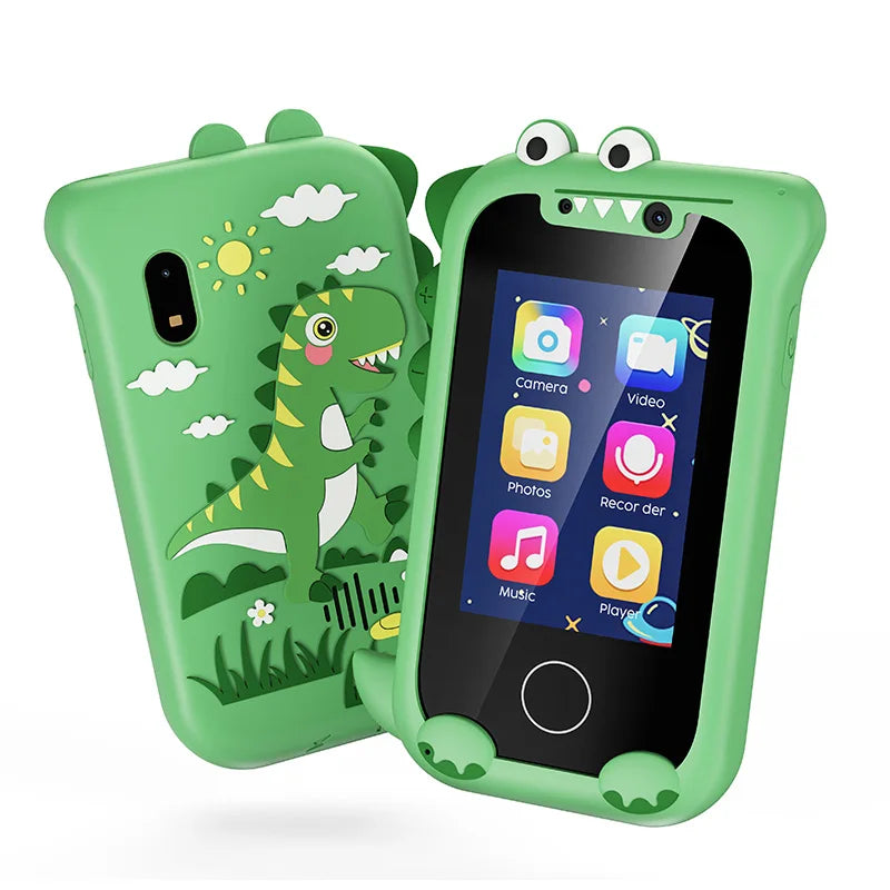 Téléphone jouet intelligent pour enfants, téléphone de jeu à écran tactile, lecteur de musique MP3 avec double caméra pour fille et garçon, cadeaux de noël et d'anniversaire