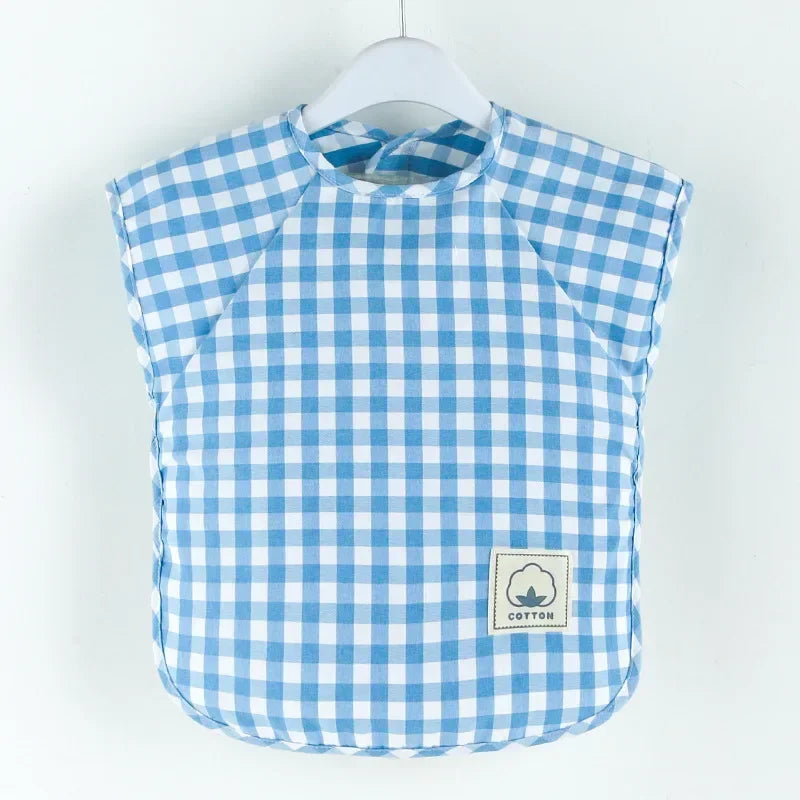 Bavoir mangeant pour bébé, tablier imperméable sans manches, salopette alimentaire, peinture en argile faite à la main, vêtements de travail pour filles et garçons, tissus à roter