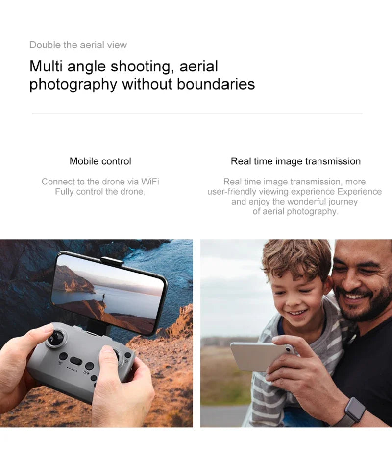 Xiaomi D16 Drone 8K HD double caméra réglable électriquement débit optique évitement d'obstacles quadrirotor télécommandé 15000M