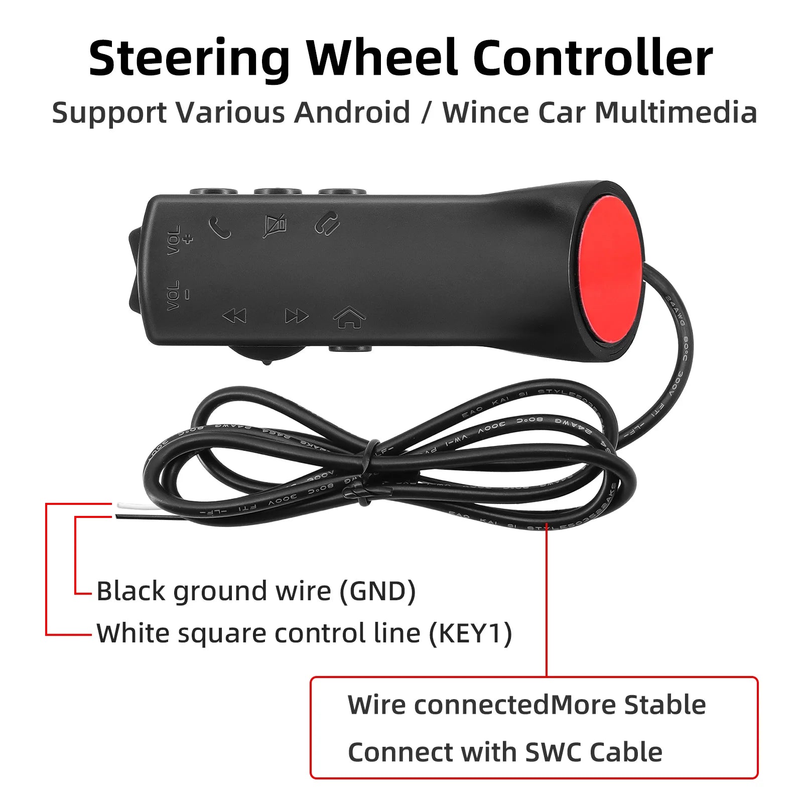 10 touches de contrôle automatique, boutons de volant de voiture multifonctionnels, télécommande Audio de voiture, Navigation GPS, DVD Android