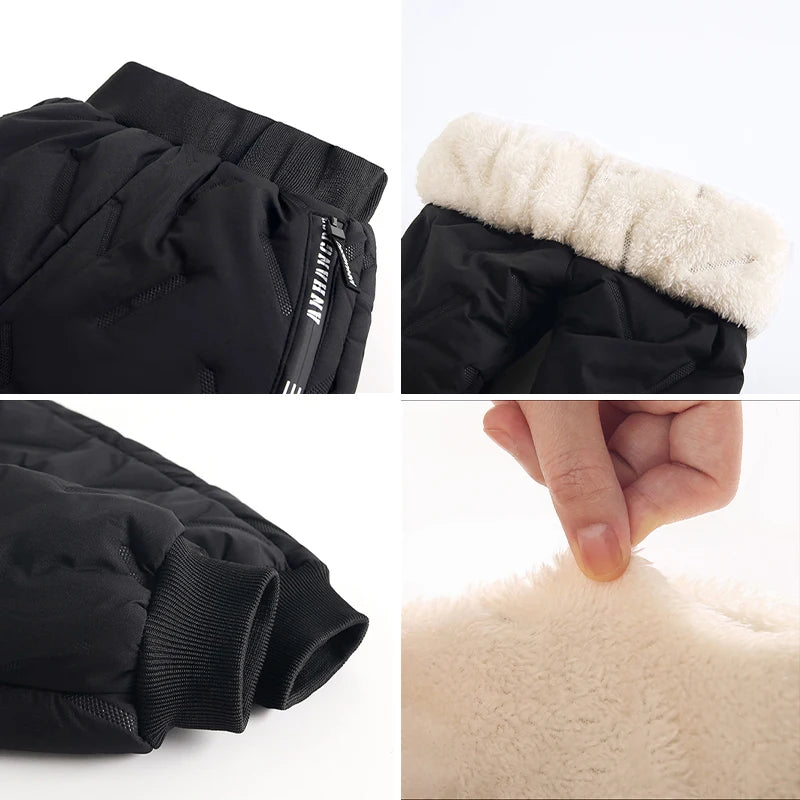 Filles hiver chaud mode cachemire coton pantalon pour garçons âgés de 3 à 12 ans enfants décontracté imperméable épaissir pantalons de survêtement vêtements pour enfants
