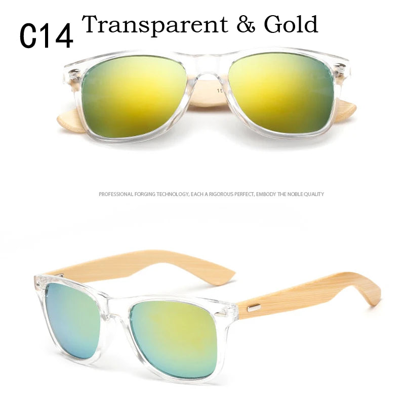 16 couleurs bambou lunettes de soleil hommes lunettes de soleil en bois femmes marque concepteur miroir Original bois lunettes de soleil rétro de sol masculino