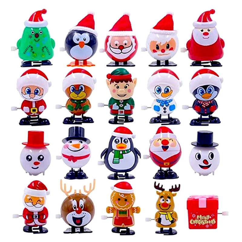 Jouets d'ornement de Noël pour enfants, père Noël sautant, wapiti, bonhomme de neige, fournitures de fête de la maternelle, cadeaux du Nouvel An