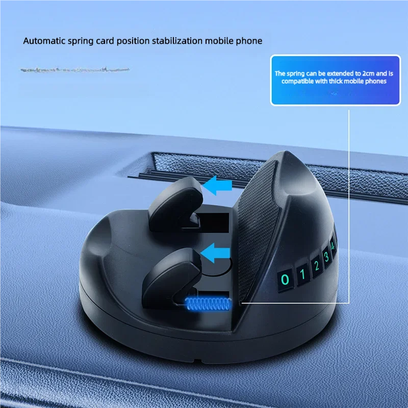 Support de téléphone pour tableau de bord de voiture, Rotation à 360 degrés, support de téléphone tête haute, Stable, universel, pour voiture, avec plaque d'immatriculation