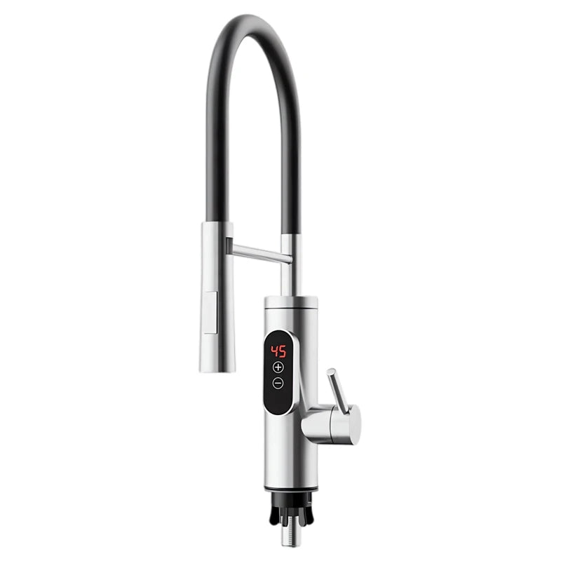Chauffe-eau électrique 220V, robinet de cuisine, chauffage instantané sans réservoir, mélangeur chauffant coulant, affichage numérique pour sous l'évier
