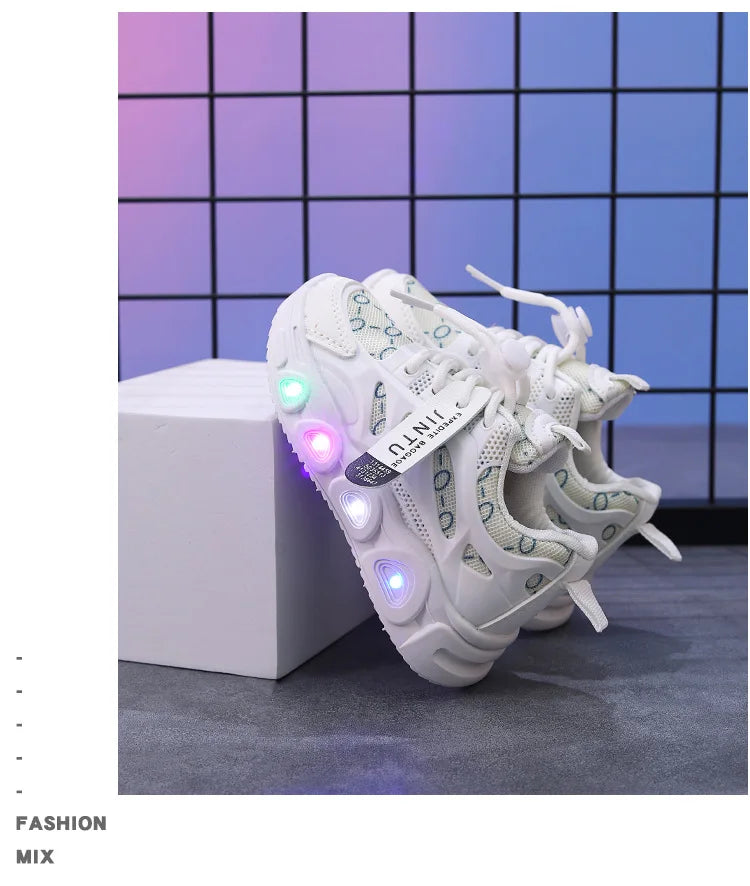 Enfants baskets 2025 printemps nouvelle fille Sneakers1-6 ans décontracté LED enfant chaussures mode filles chaussures chaussures De créateur Tenis De Mujer