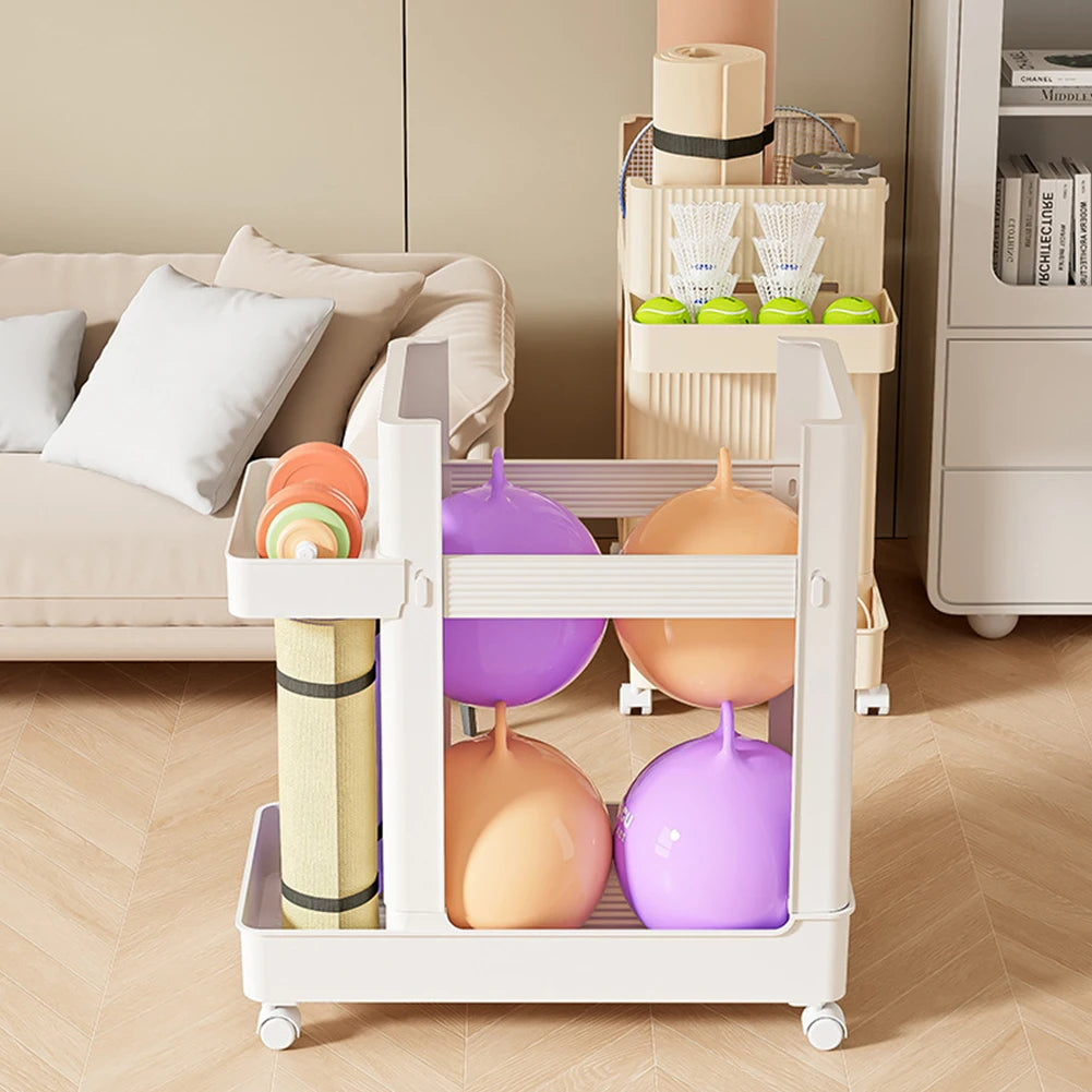 Support d'équipement de gymnastique avec roues, rangement d'équipement sportif, panier de rangement en polymères T1 Yoga, outils de fitness