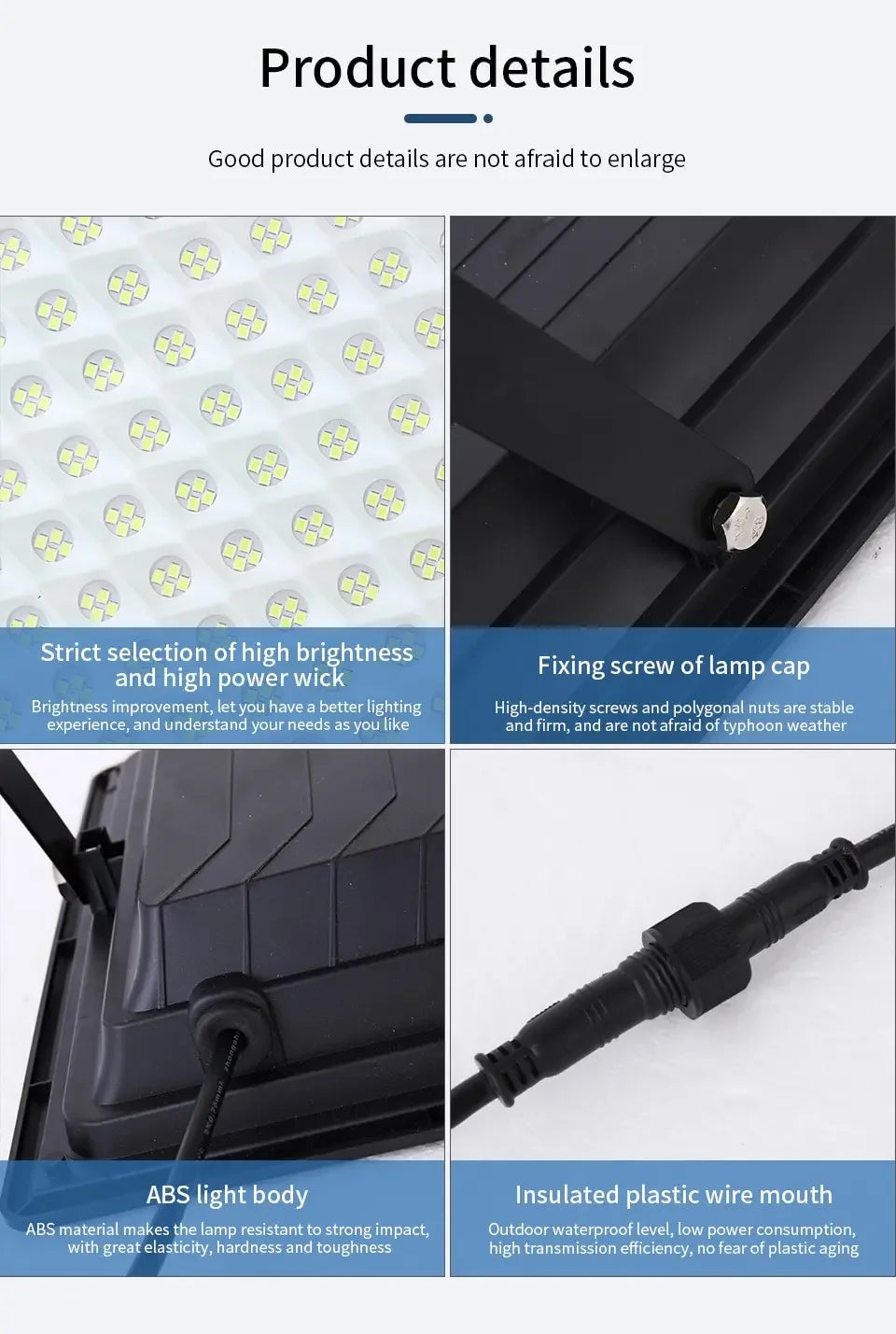 Lampes de jardin LED extérieures à énergie solaire – Spot mural étanche IP67 pour paysage, façades de construction et éclairage de secours