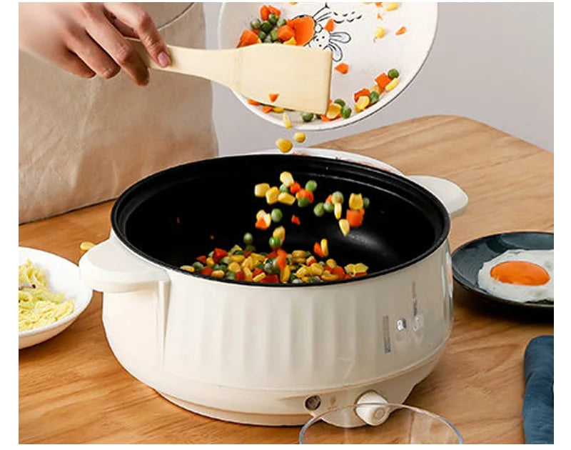 Cuiseurs électriques multifonctions simple/Double couche 1-2 personnes poêle antiadhésive domestique marmite cuiseur à riz appareils de cuisson