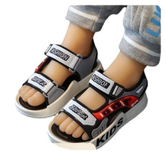 Sandalias 23 garçon mode enfant sandales été enfants baskets anti-dérapant semelle souple chaussures de plage décontractées enfant chaussures zapatos niña
