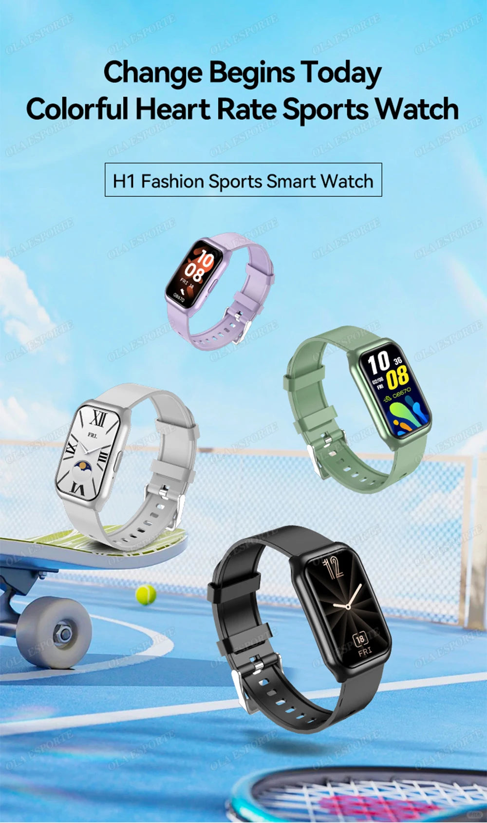 Nouveau écran incurvé montre intelligente 2025 pour montre de santé fréquence cardiaque sang oxygène/pression moniteur de sommeil sport étanche Smartwatch