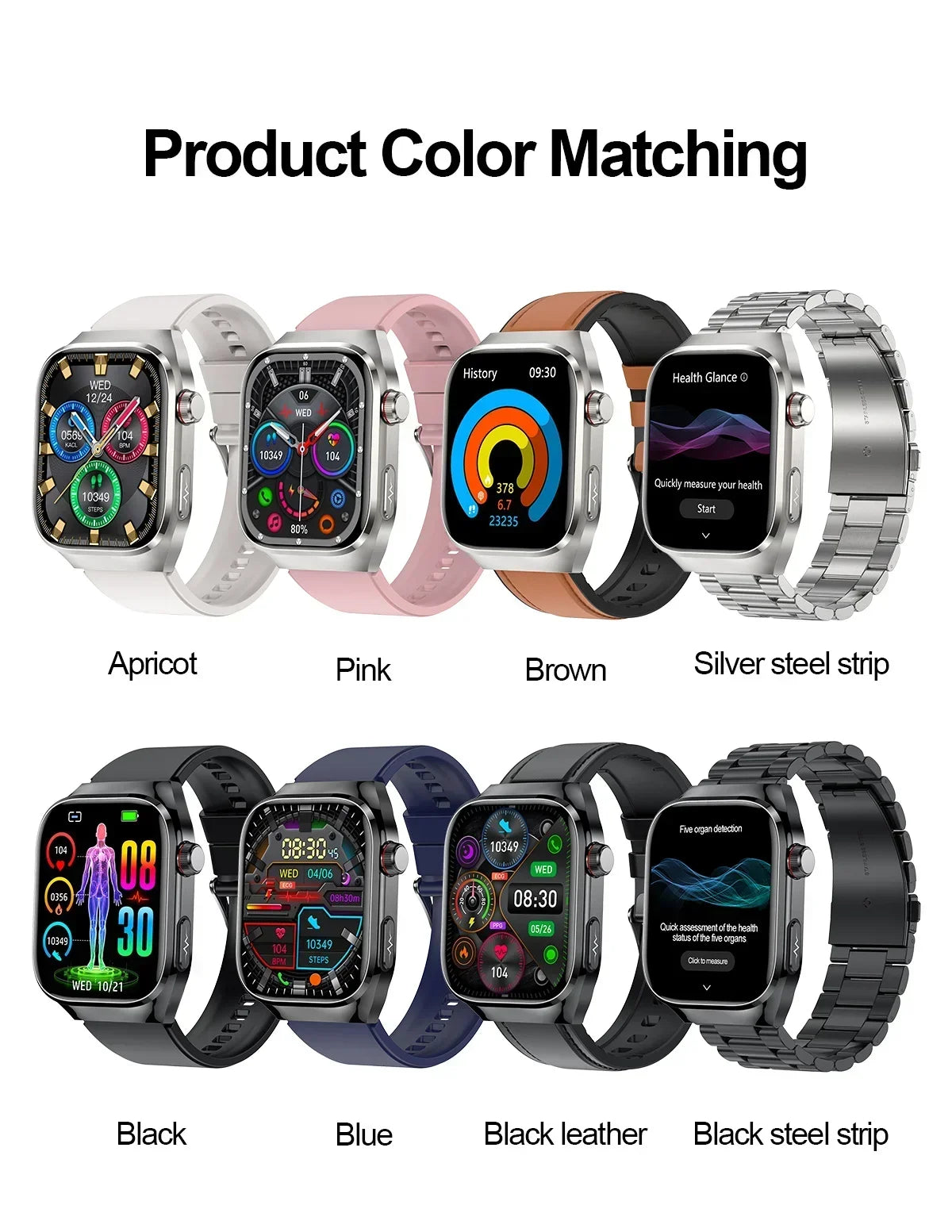 Xiaomi pression artérielle acide uricique graisse corporelle Smartwatch Micro examen physique orgue santé montres Bluetooth appel montre intelligente