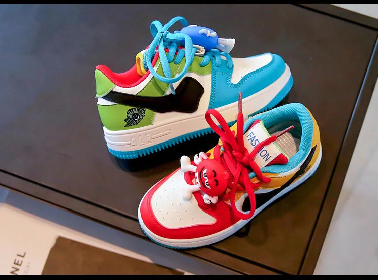 Nouveaux enfants chaussures décontractées quatre saisons enfants unique Sneaker canards mandarins basket-ball chaussures de sport garçons filles Sneaker conseil chaussures